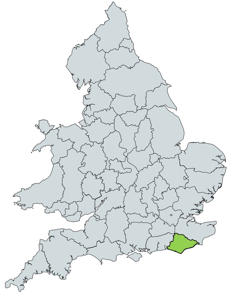 map of east sussex