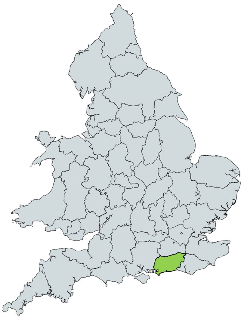 map of west sussex
