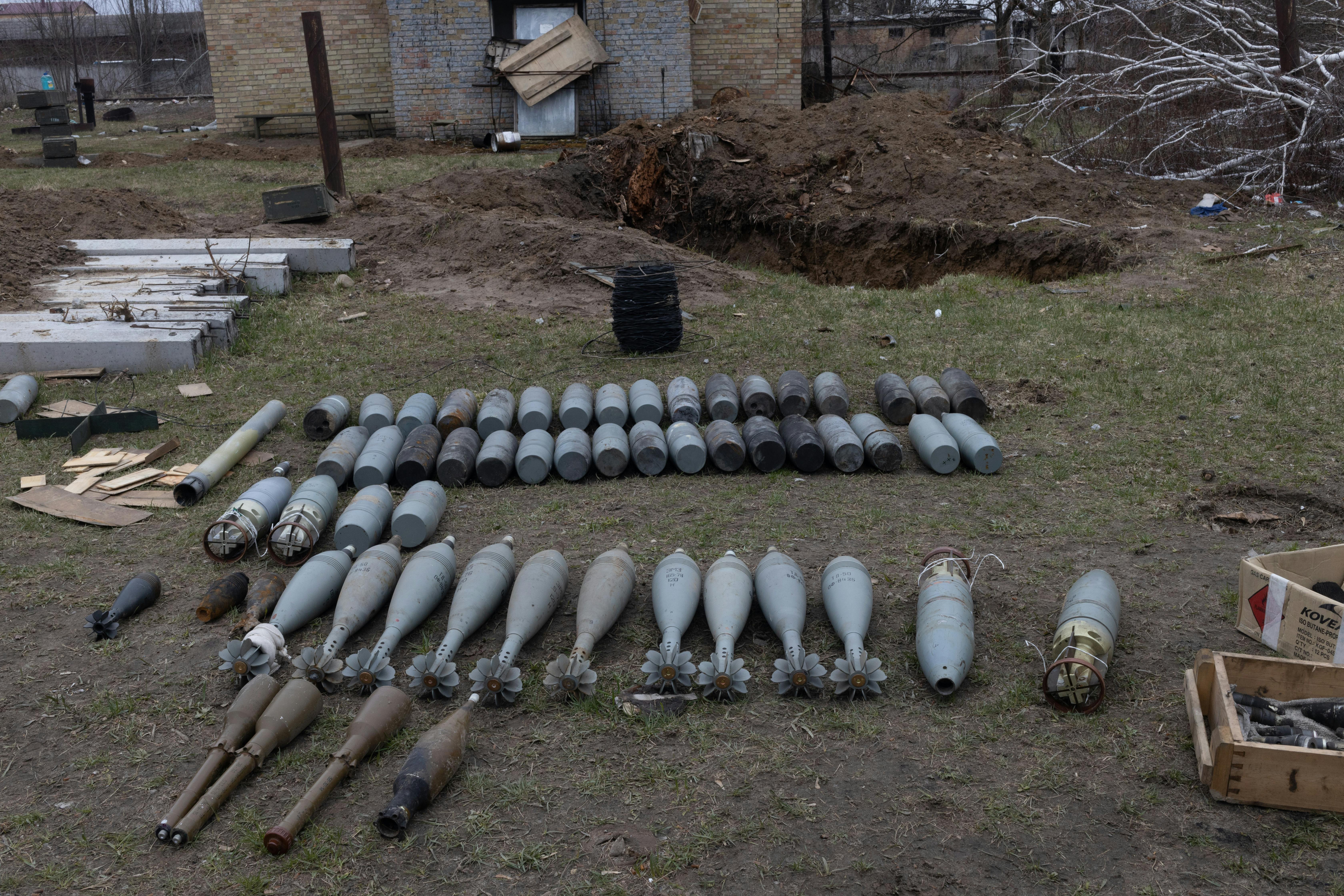 collection of unexploded objects